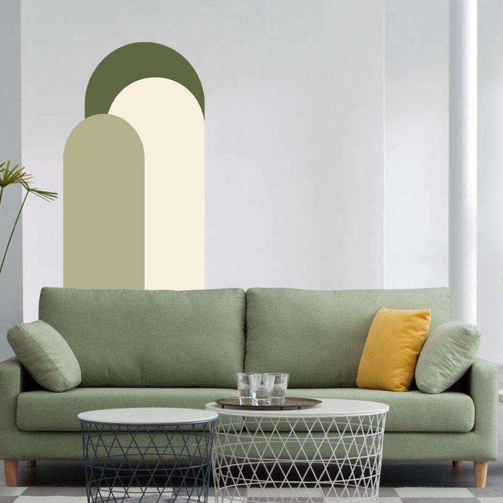 Modern Väggdekal i Enkel Stil med Bågmotiv för Vardagsrummet Jga007, Flora Grossist, väggdekoration