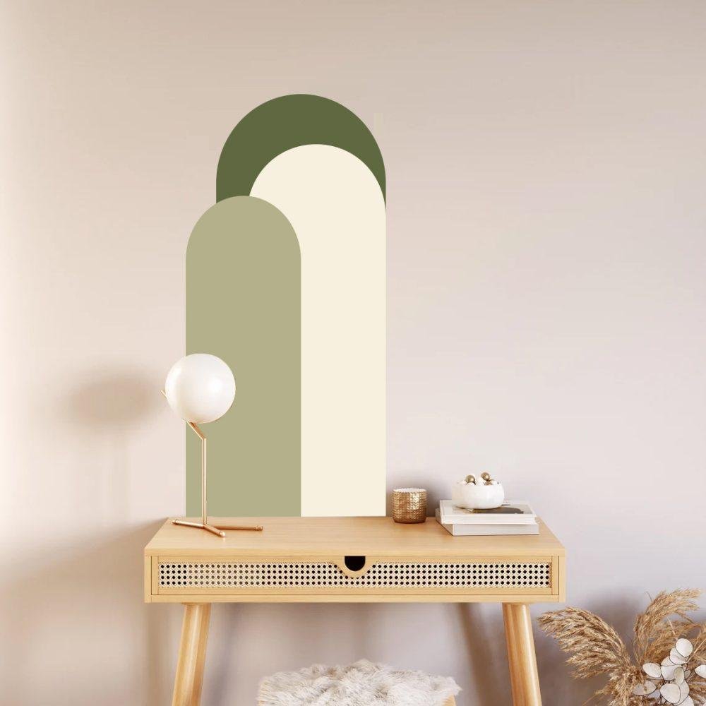 Modern Väggdekal i Enkel Stil med Bågmotiv för Vardagsrummet Jga007, Flora Grossist, väggdekoration