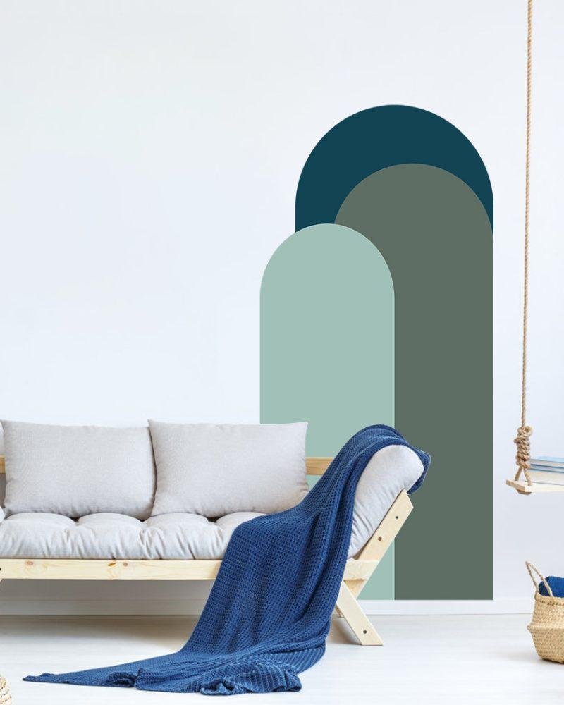 Modern Väggdekal i Enkel Stil med Bågmotiv för Vardagsrummet Jga008, Flora Grossist, väggdekoration