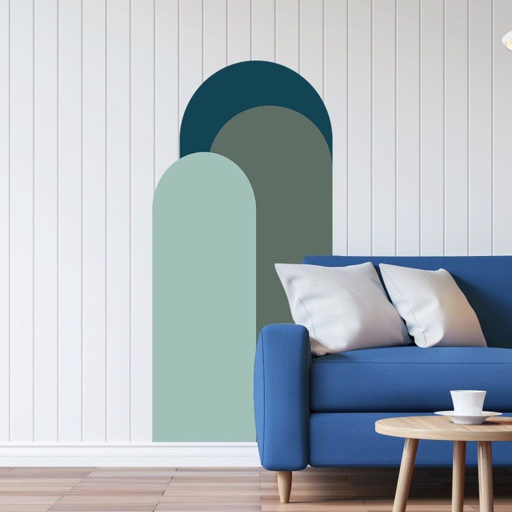 Modern Väggdekal i Enkel Stil med Bågmotiv för Vardagsrummet Jga008, Flora Grossist, väggdekoration