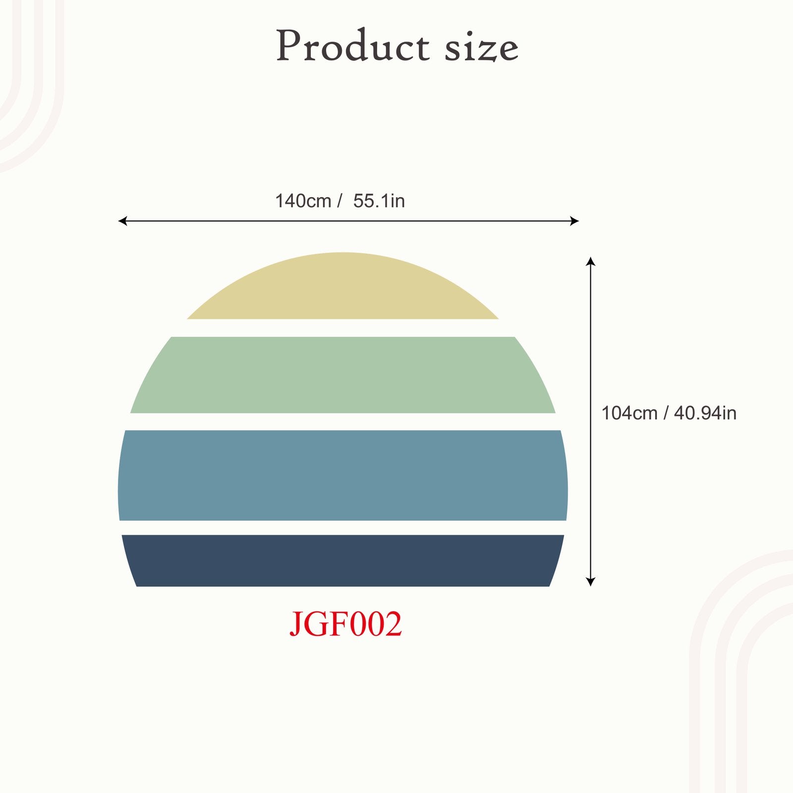 Retro Rising Sun – Ocean – Peel And Stick Wall Sticker, Flora Grossist, väggdekoration