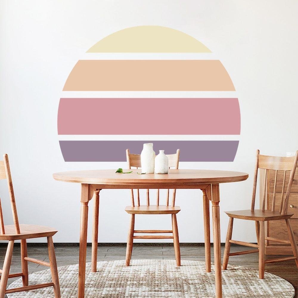 Retro Rising Sun – Whisper – Peel And Stick Wall Sticker, Flora Grossist, väggdekoration