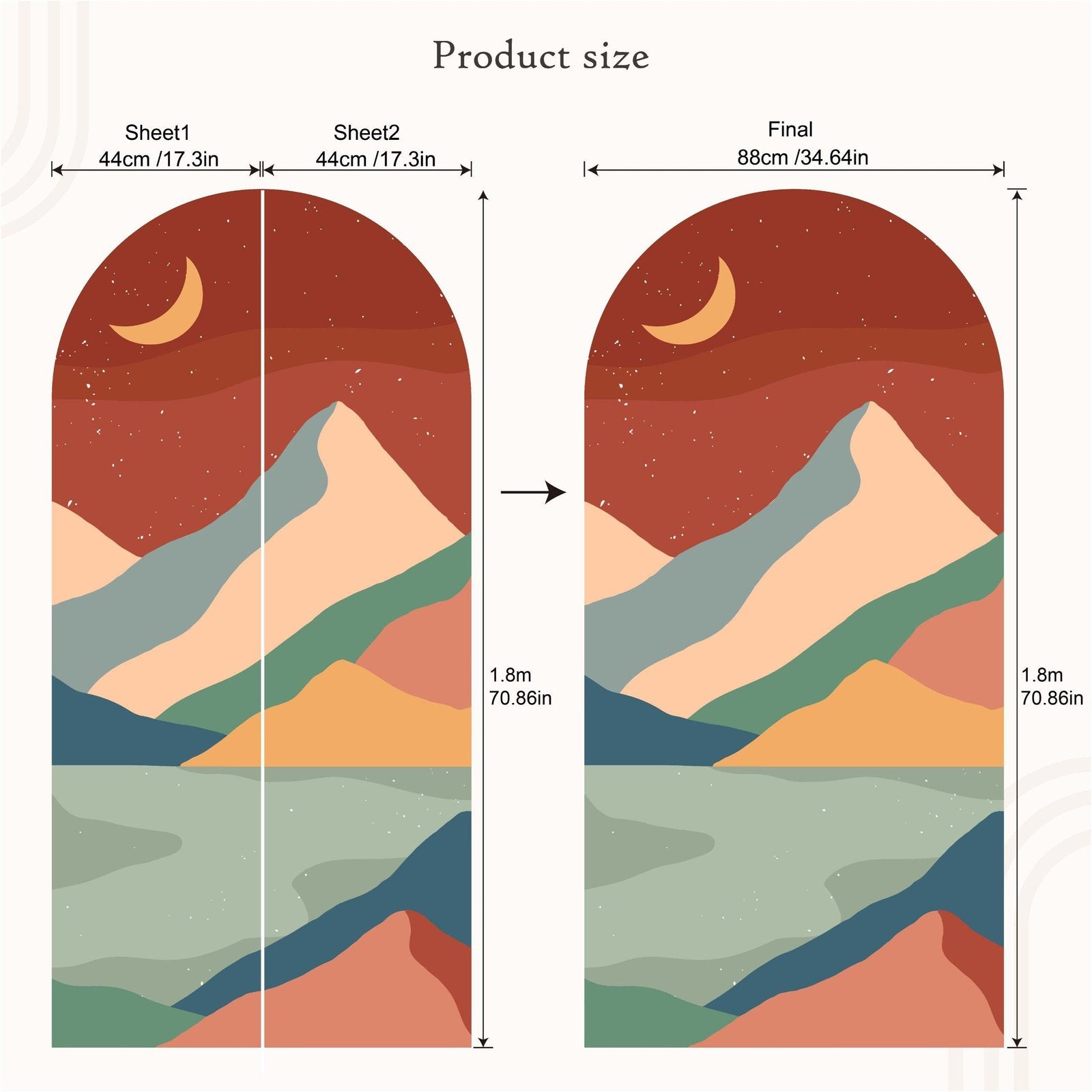 Arabian Night Art Renovering Vattentät Väggmålning, Flora Grossist, väggdekoration