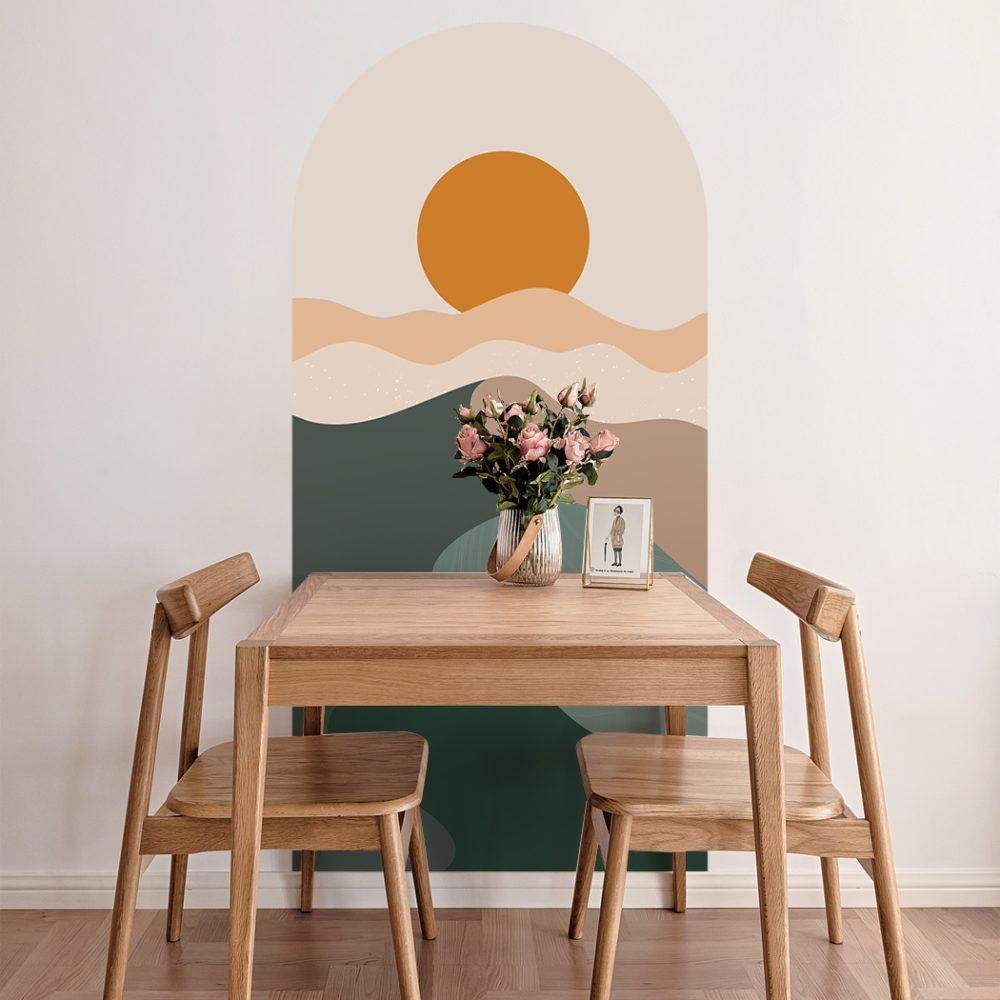 1 St Bohemian Interior Wall Art Renovering Vattentät Väggmålning, Flora Grossist, väggdekoration