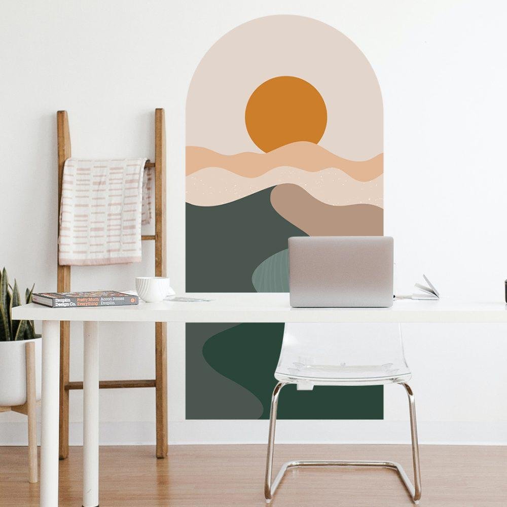 1 St Bohemian Interior Wall Art Renovering Vattentät Väggmålning, Flora Grossist, väggdekoration