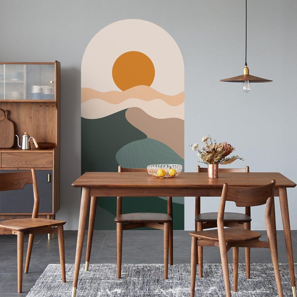 1 St Bohemian Interior Wall Art Renovering Vattentät Väggmålning, Flora Grossist, väggdekoration