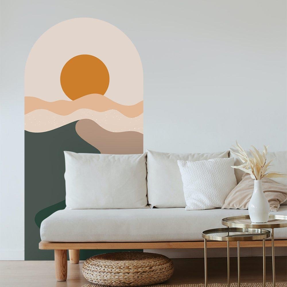 1 St Bohemian Interior Wall Art Renovering Vattentät Väggmålning, Flora Grossist, väggdekoration