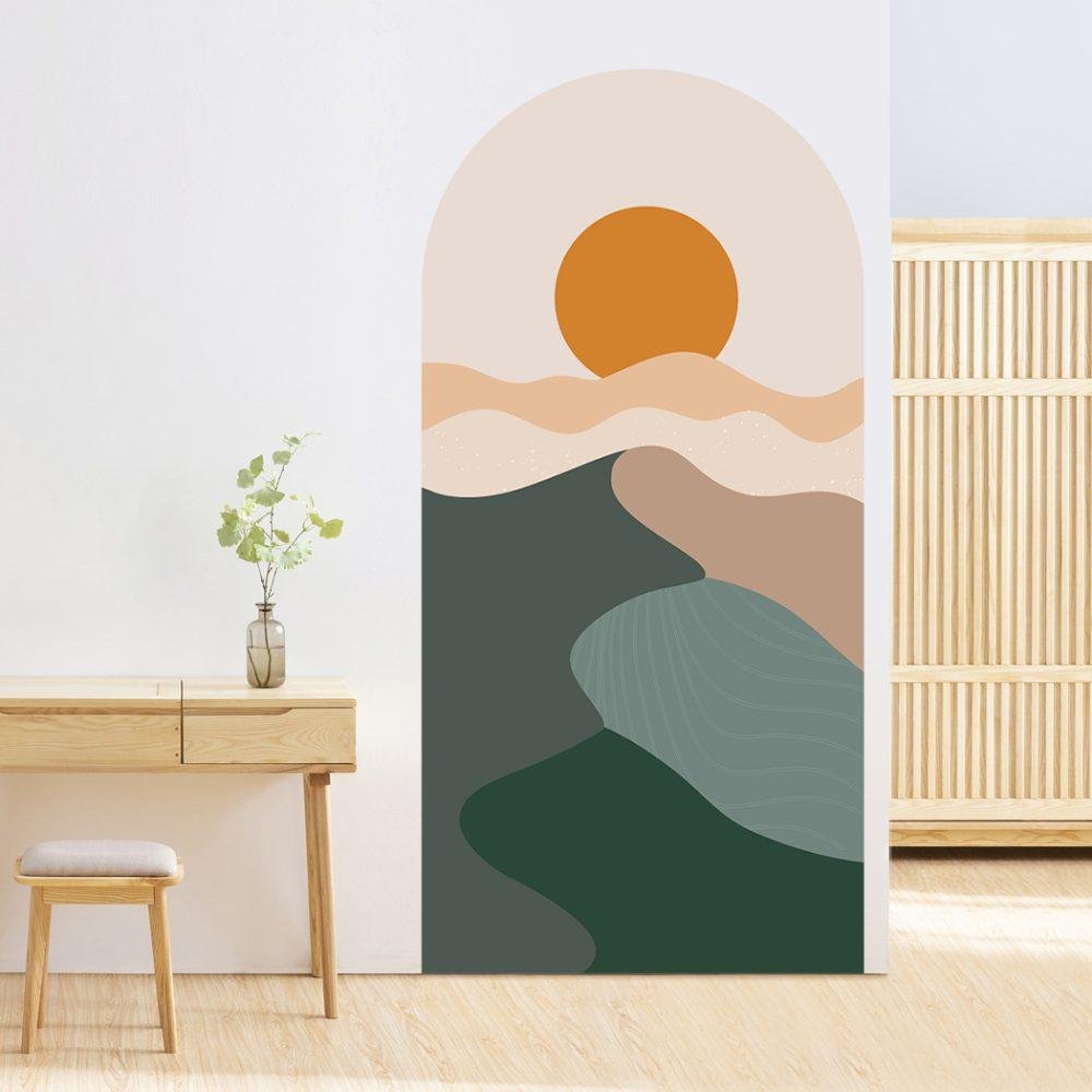 1 St Bohemian Interior Wall Art Renovering Vattentät Väggmålning, Flora Grossist, väggdekoration