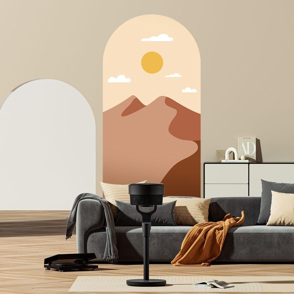 Enkel Fjäll- och Solbåge Dekal Huvudgavel Väggdekal, Flora Grossist, väggdekoration