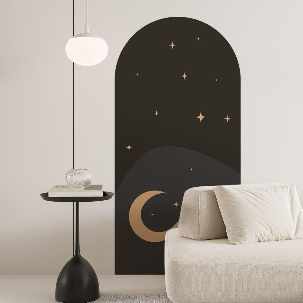 1 St Mån & Stjärnmönster Väggdekal, Flora Grossist, väggdekoration