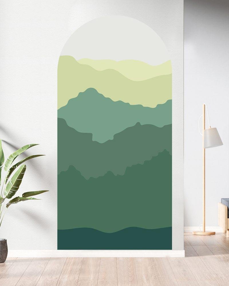 Fjällskogsbåge Dekal Sovrum Väggdekal, Flora Grossist, väggdekoration