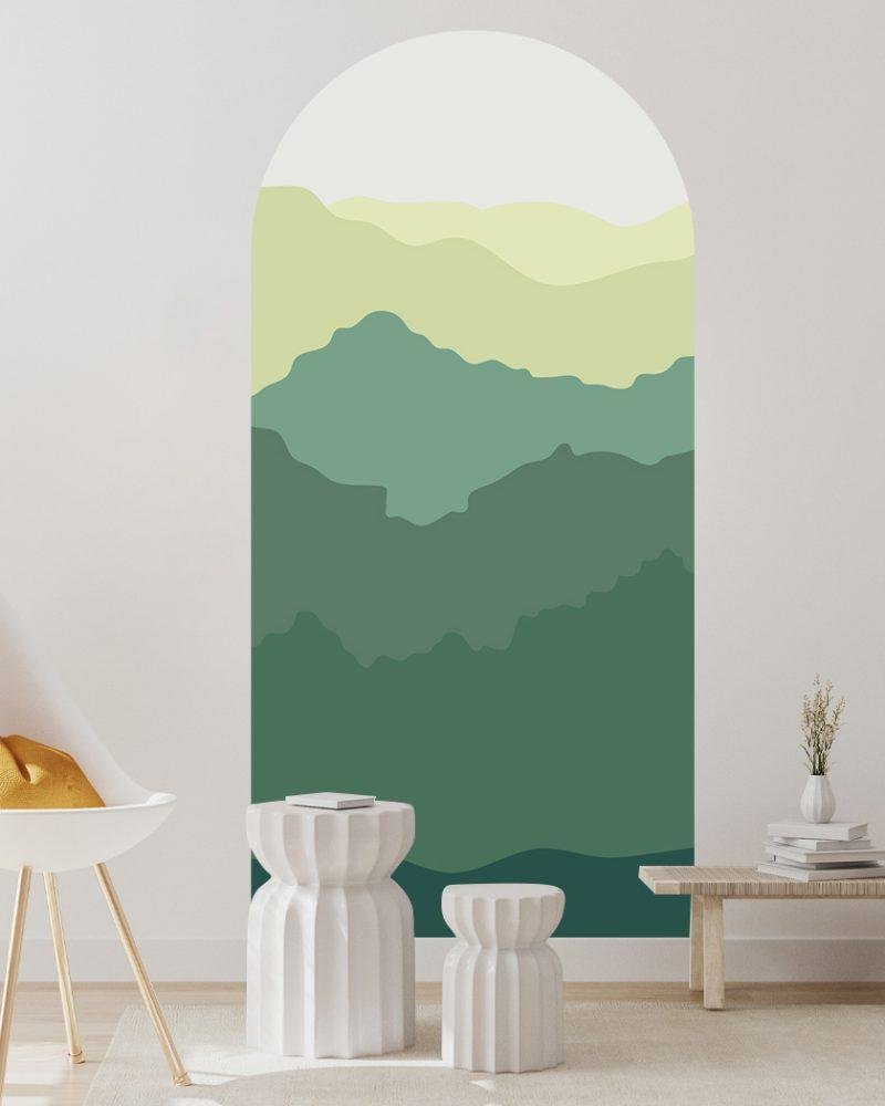 Fjällskogsbåge Dekal Sovrum Väggdekal, Flora Grossist, väggdekoration