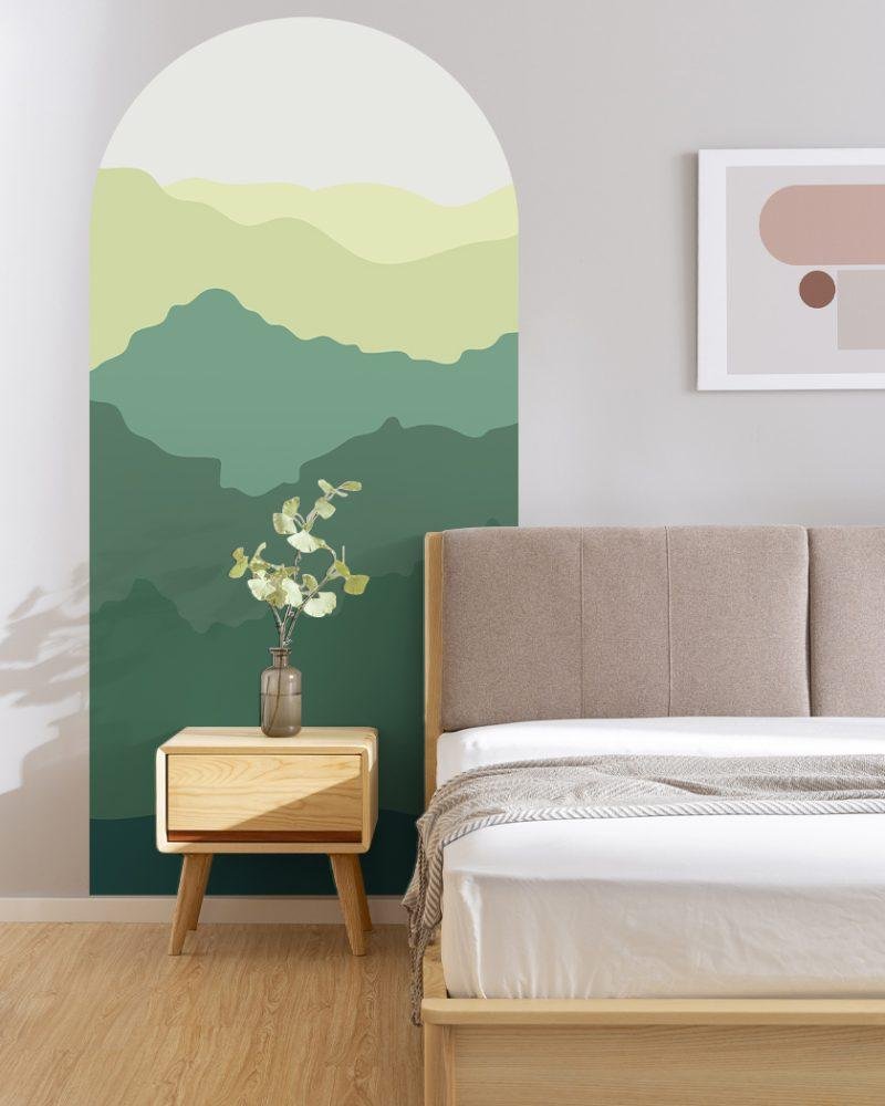 Fjällskogsbåge Dekal Sovrum Väggdekal, Flora Grossist, väggdekoration