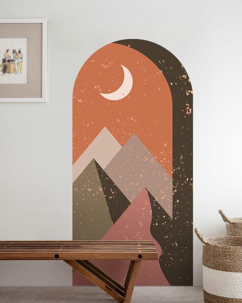 Arch Terracota Mountains Väggdekal, Flora Grossist, väggdekoration