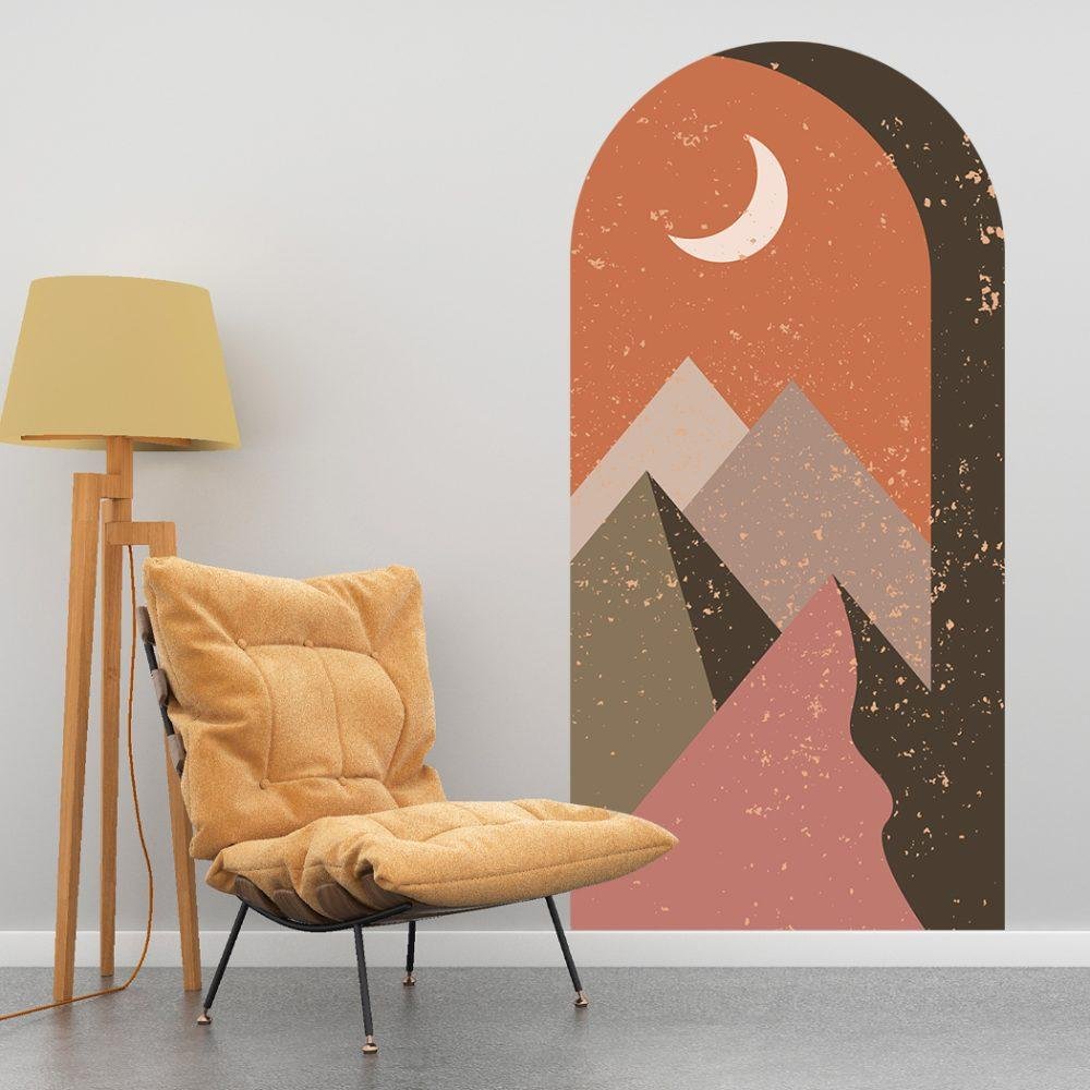 Arch Terracota Mountains Väggdekal, Flora Grossist, väggdekoration