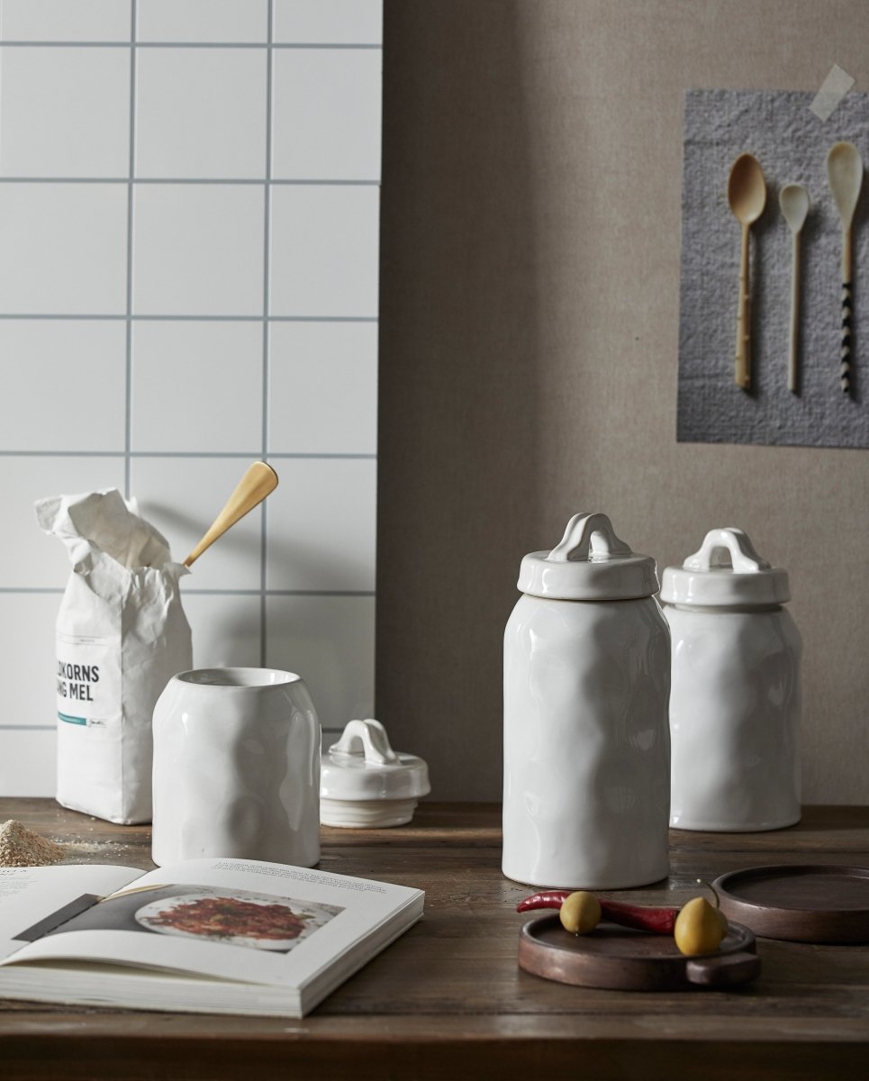 Lulo Storage, 1300 Ml, White Glace, Nordal, förvaring