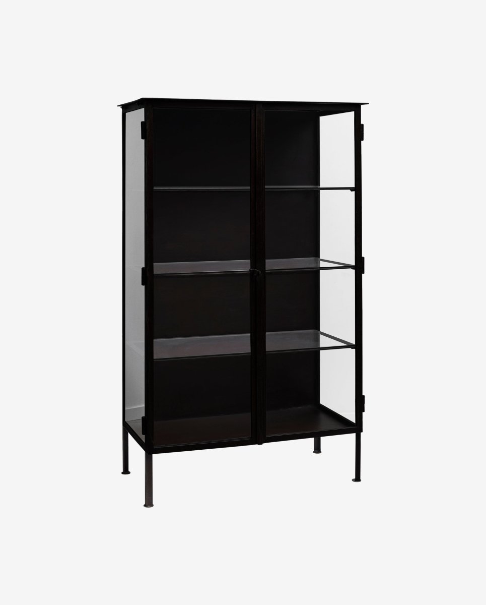 Oregon Cabinet, Black Iron, 2 Doors, Nordal, bokhyllor