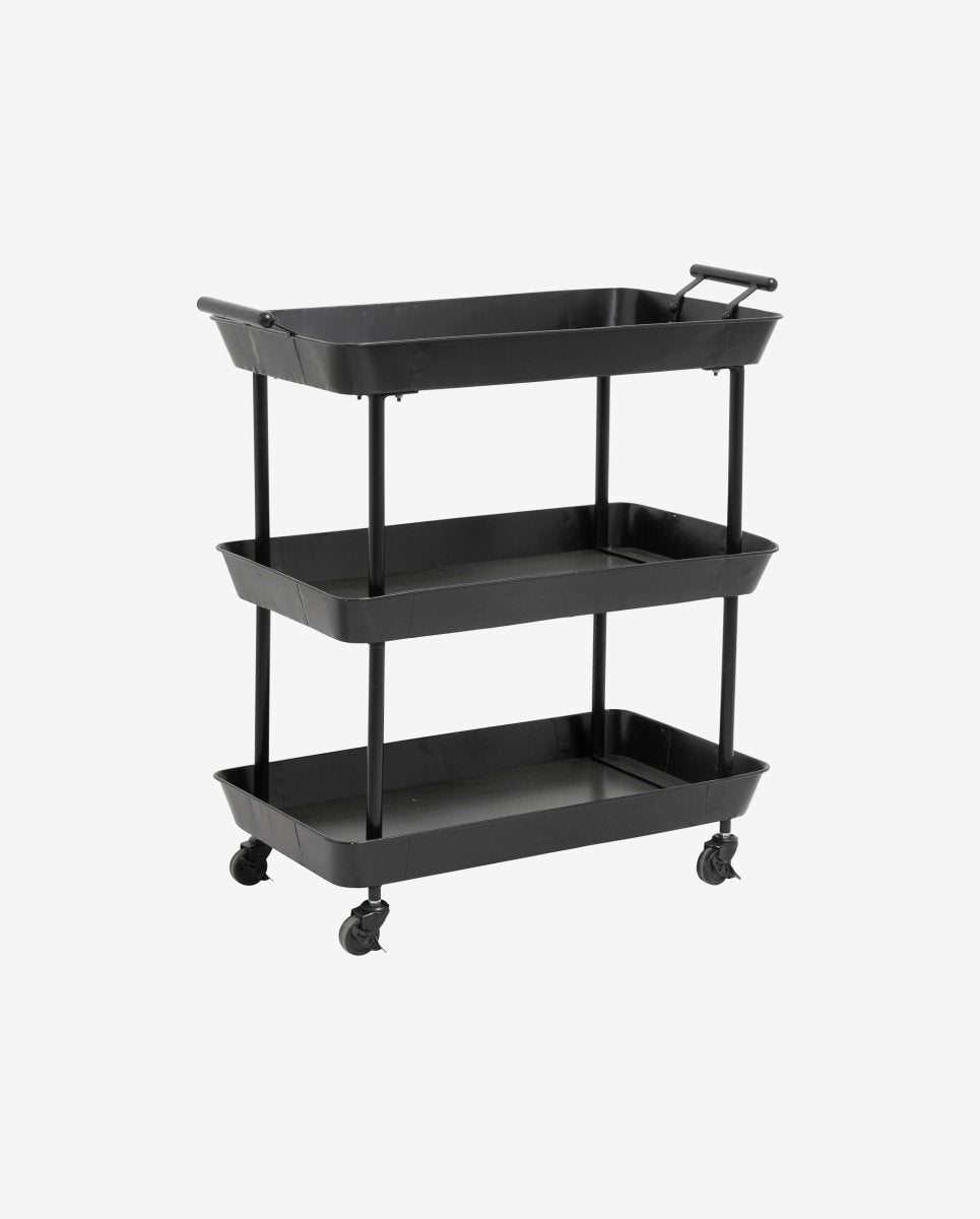 Fulda Iron Trolley On Wheels - Black, Nordal, möbler