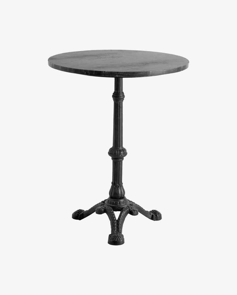 Café Table - Black Marble, Round W/iron, Nordal, bord