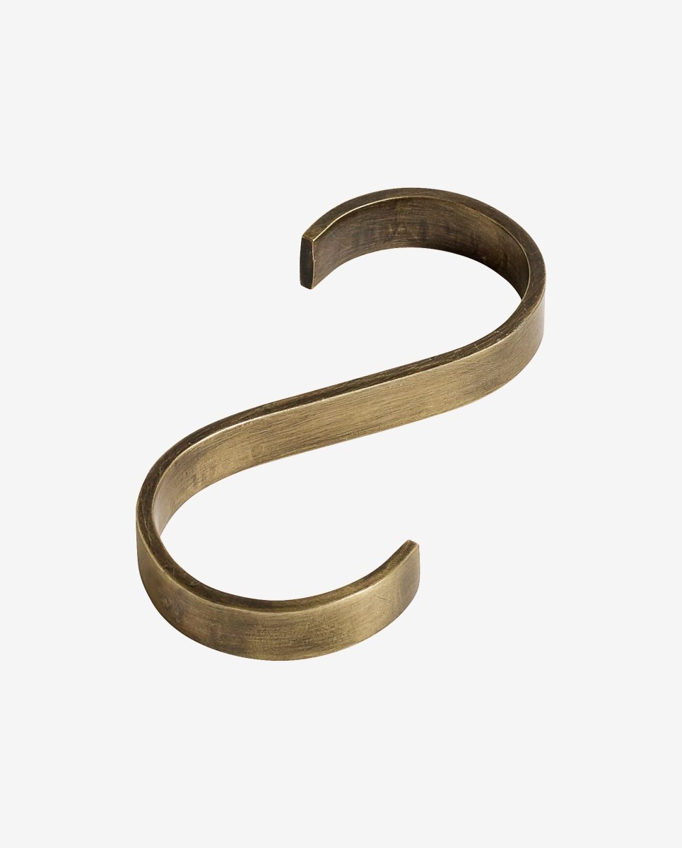 S-hook Flat - Brass Finish, Nordal, hängare & krokar