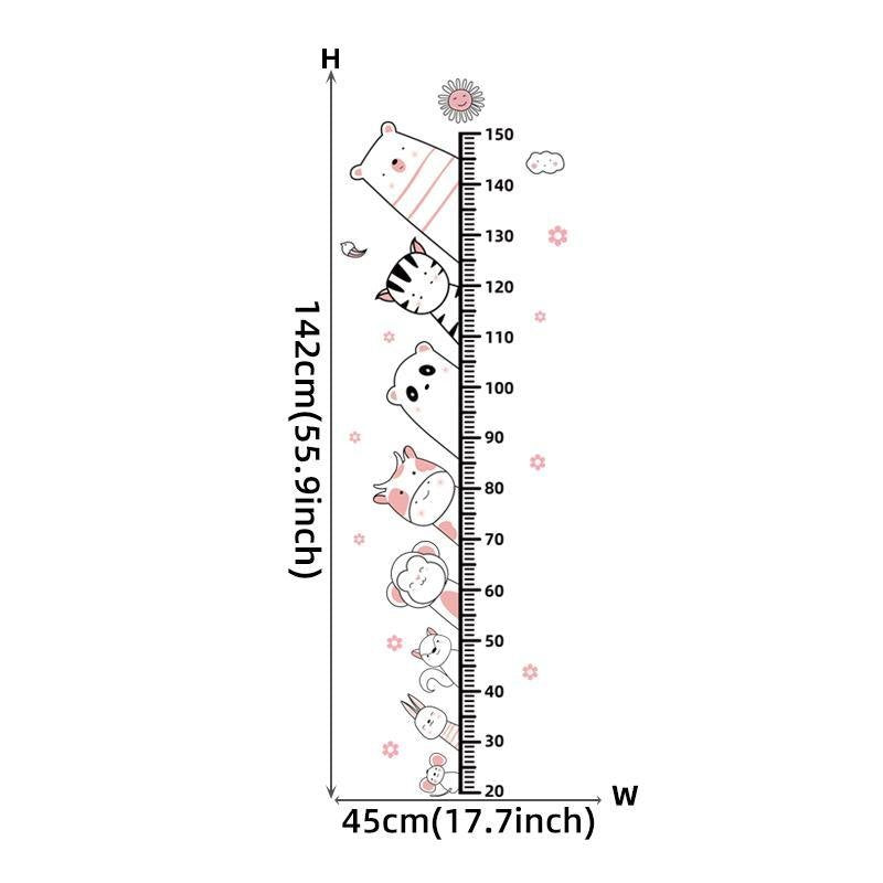 Wall Stickers/decal For Nursery & Kids Room – Simple Line Animals Height Chart, Flora Grossist, Barnrum