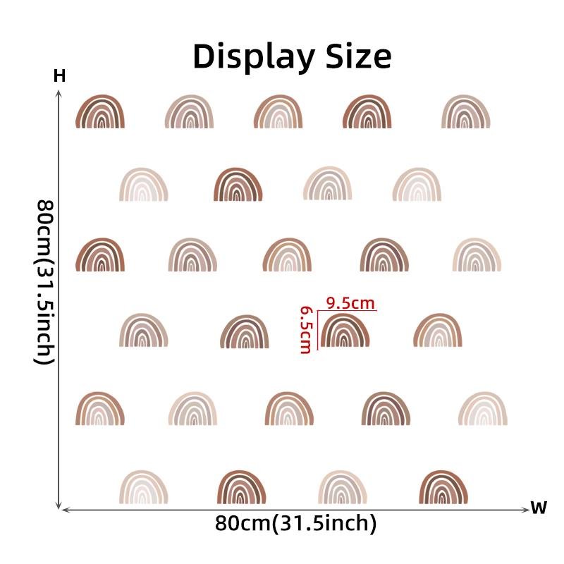 Boho Color Rainbows Bohemia Style Wall Stickers For Living Room, Flora Grossist, Barnrum