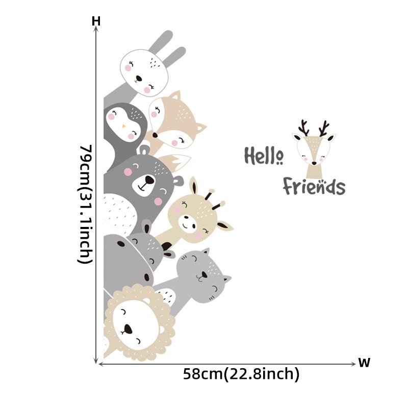 Greeting Animals – Wall Sticker, Flora Grossist, Barnrum