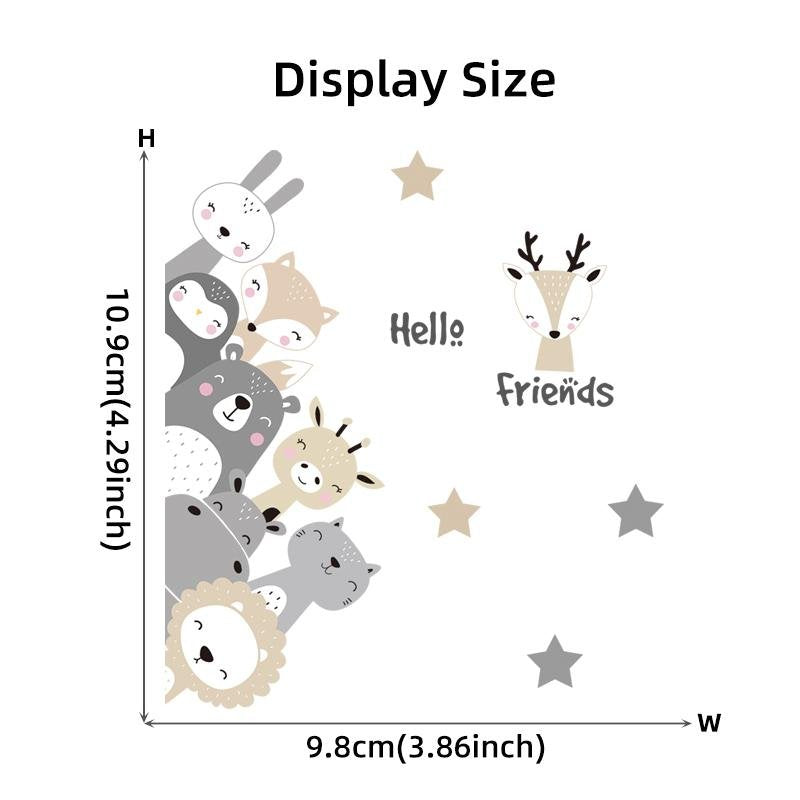 Animals And Stars Wall Decal – Perfect For Kids Room, Flora Grossist, Barnrum