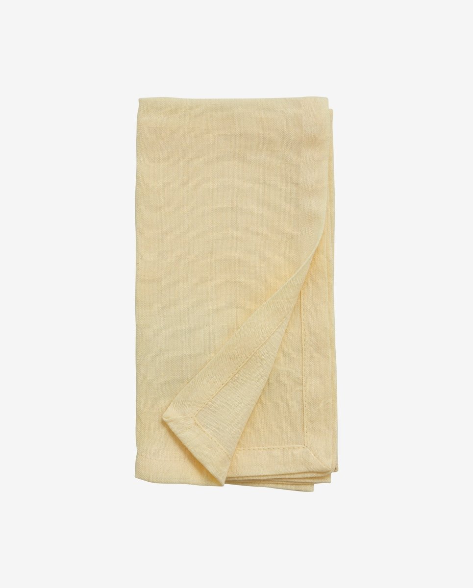 Napkin, Light Yellow, Hemmed, Nordal, sovrums textilier