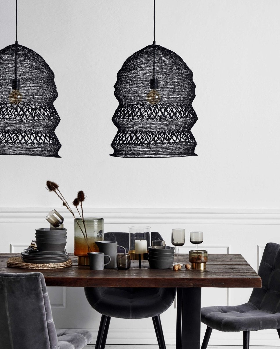 Stoneware Cake Plate, Black/white, Nordal, tallrikar och fat