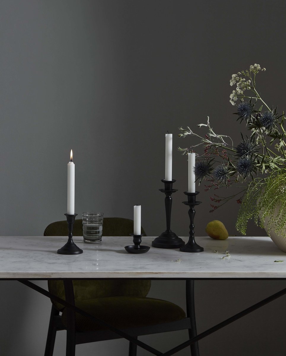 Tanna Candle Holder, Large - Black, Nordal, ljus & ljuslyktor