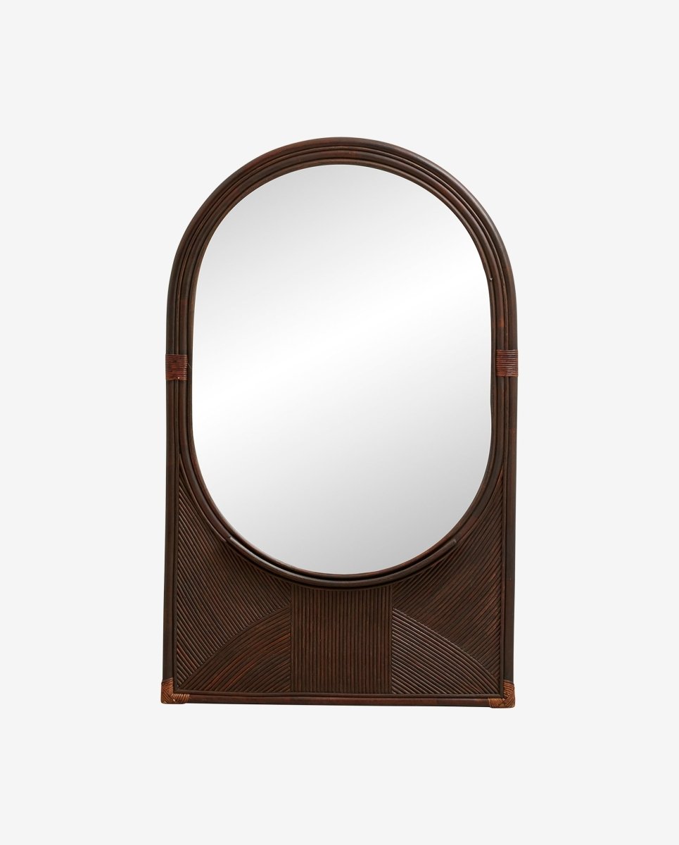 Tura Mirror W/shelf, M - Brown, Nordal, speglar