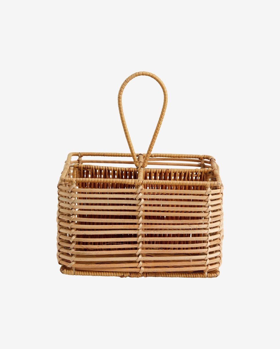 Zadar Rattan Holder, 4 Dividers - Nature, Nordal, förvaring