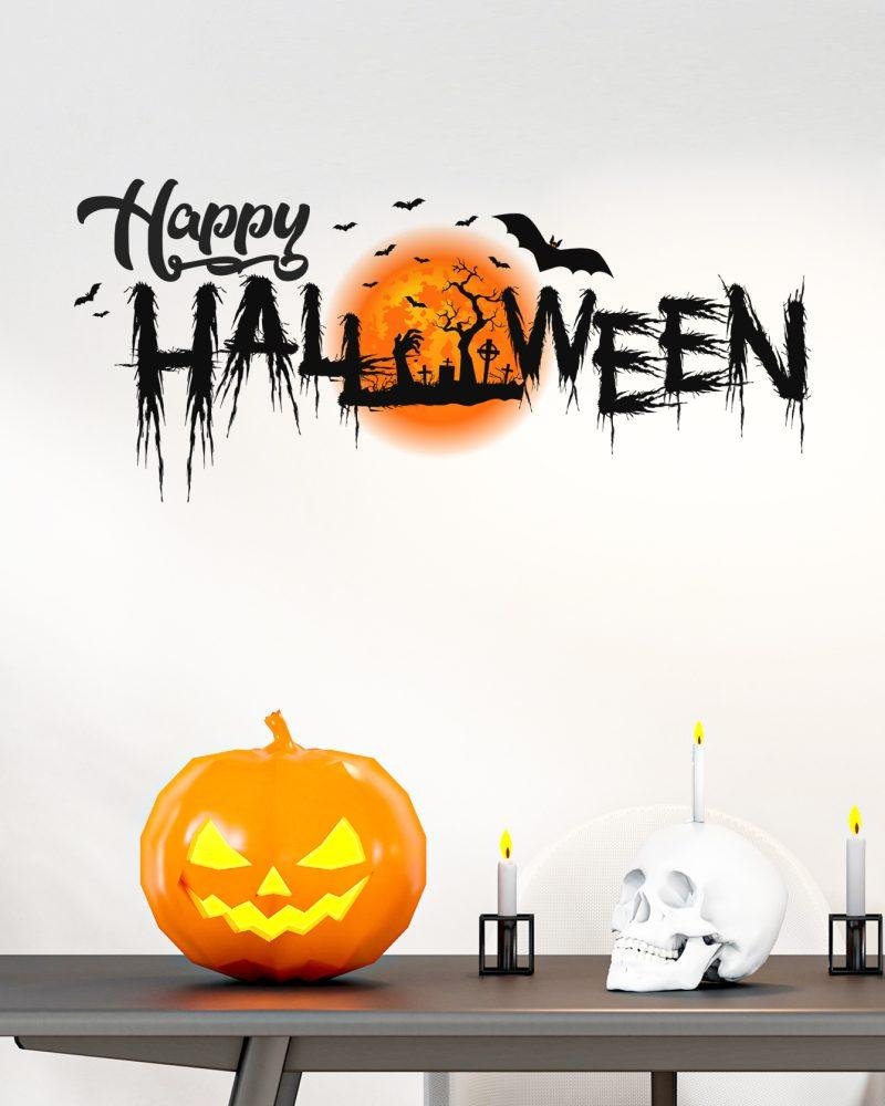 Halloween Party Poster With Horror Elements Full Moon, Flora Grossist, Barnrum