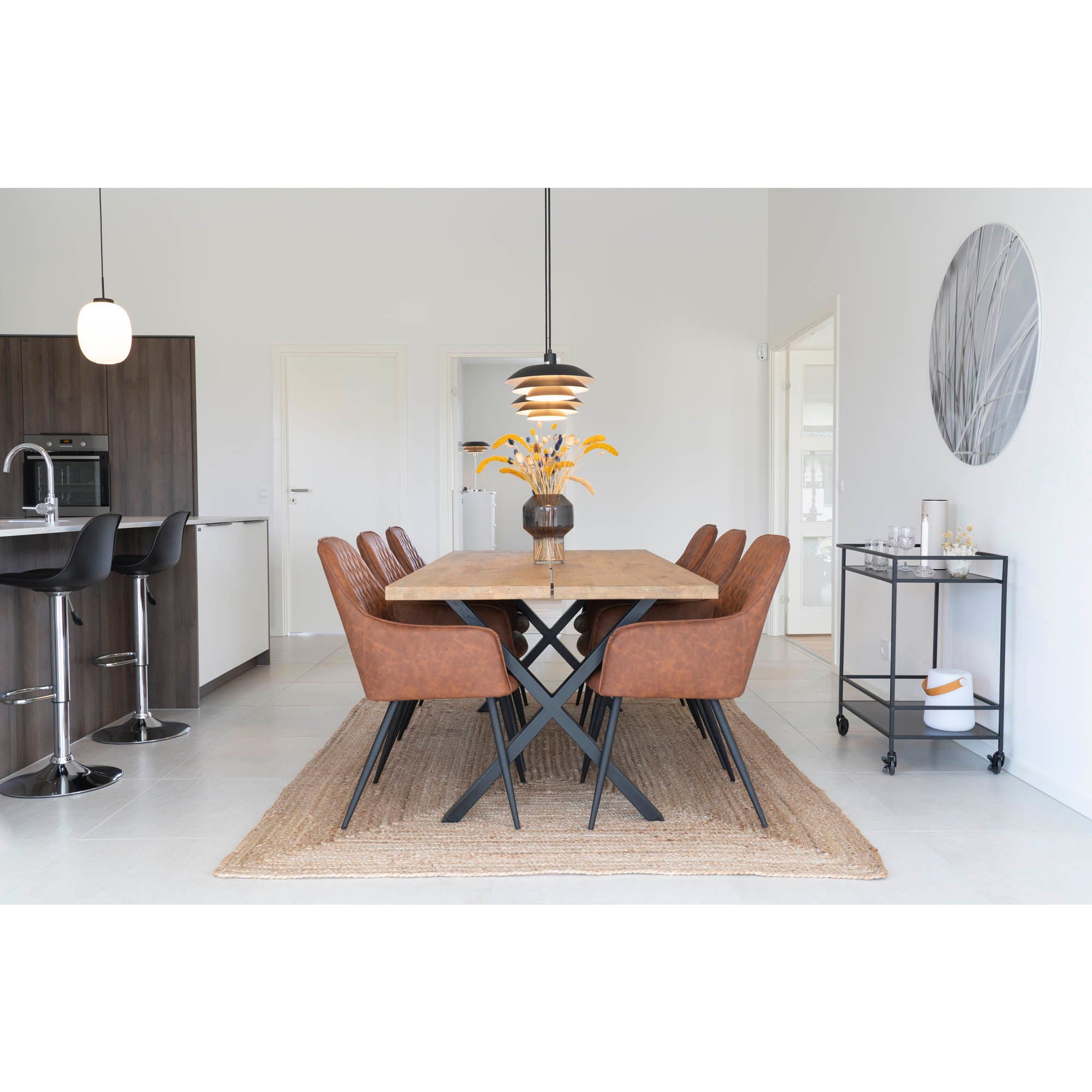 Harbo matstol, vintagebrun