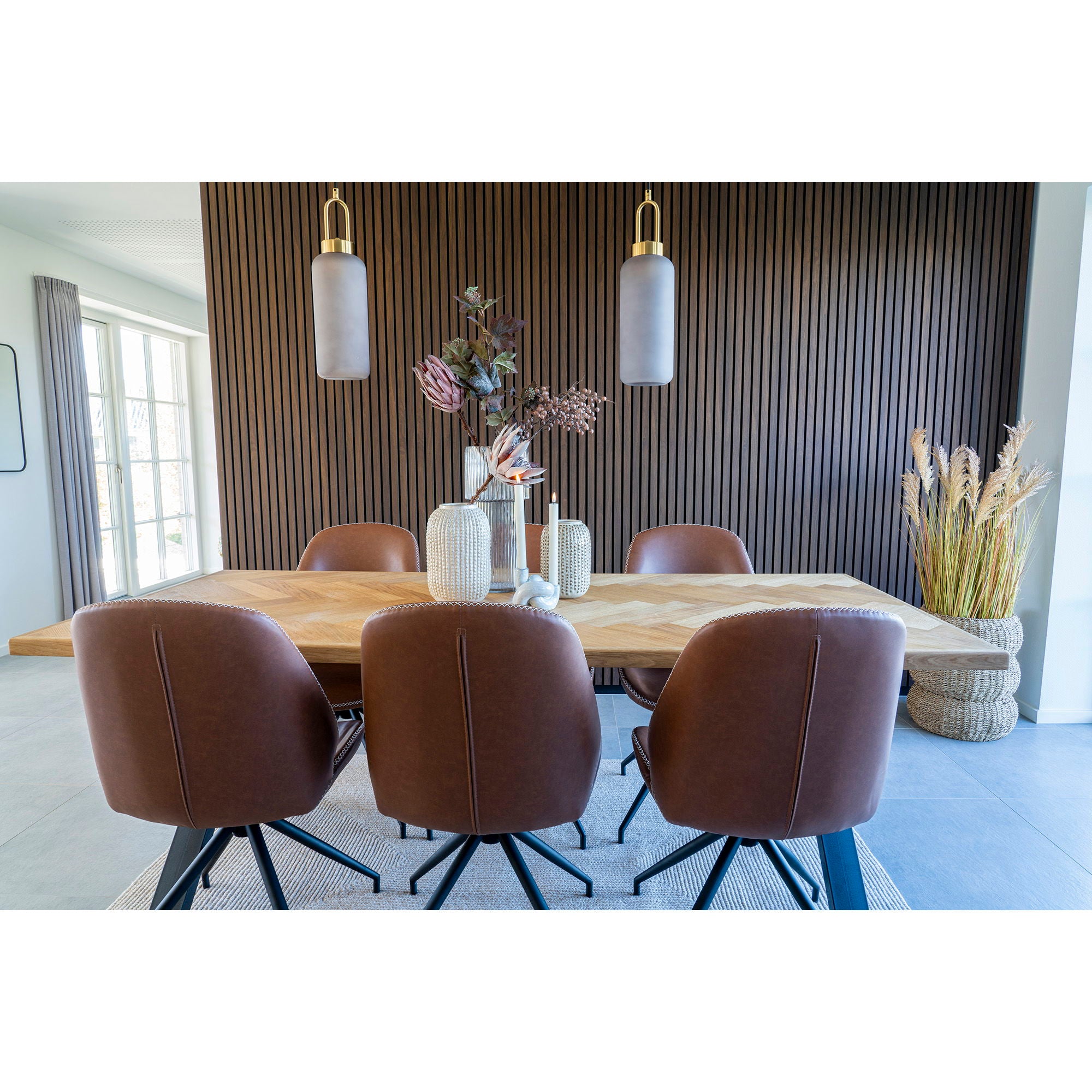 MONTE CARLO matstol, vintagebrun