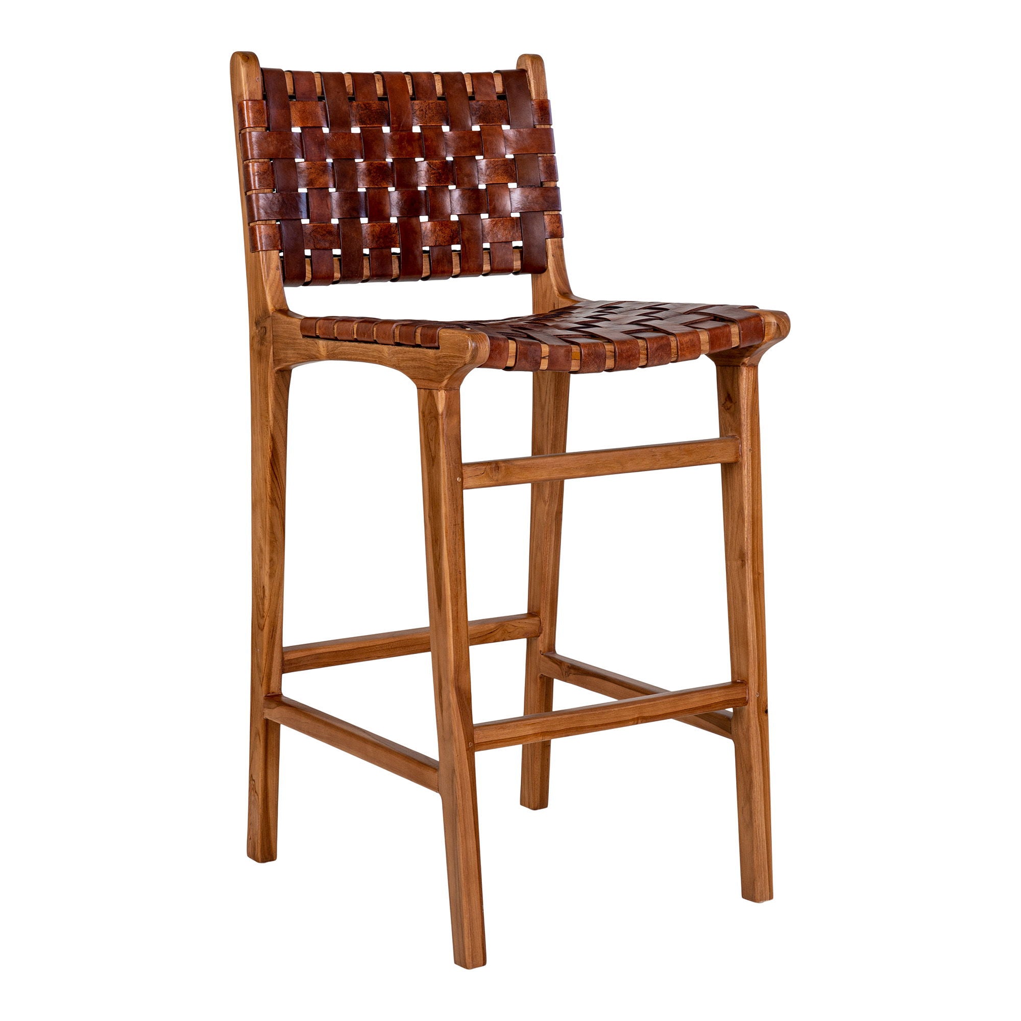 Perugia Counter Chair, brunt läder