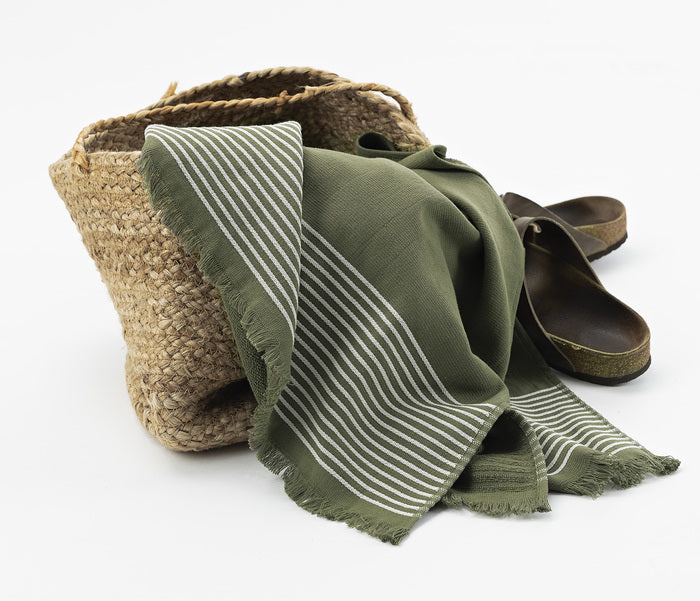 Strandbadlakan Horisont 80x160 Cm Grön, Borganäs of Sweden, strandbadlakan