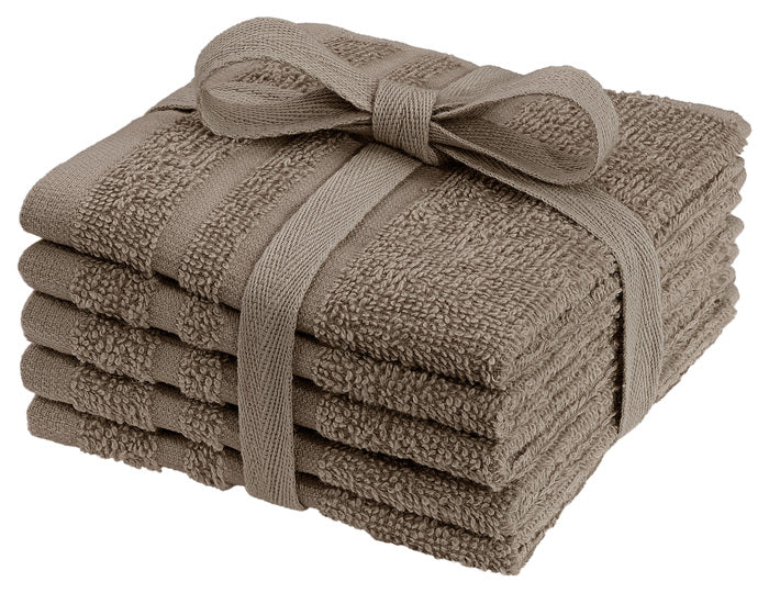 Basic Frotté Tvättlappar 25x25 Cm Brun, Borganäs of Sweden, badrum barnartiklar