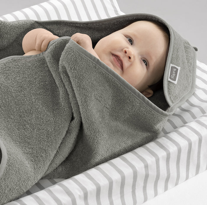 Basic Babycape 75x75 Cm 2-pack Grå, Borganäs of Sweden, badrum barnartiklar