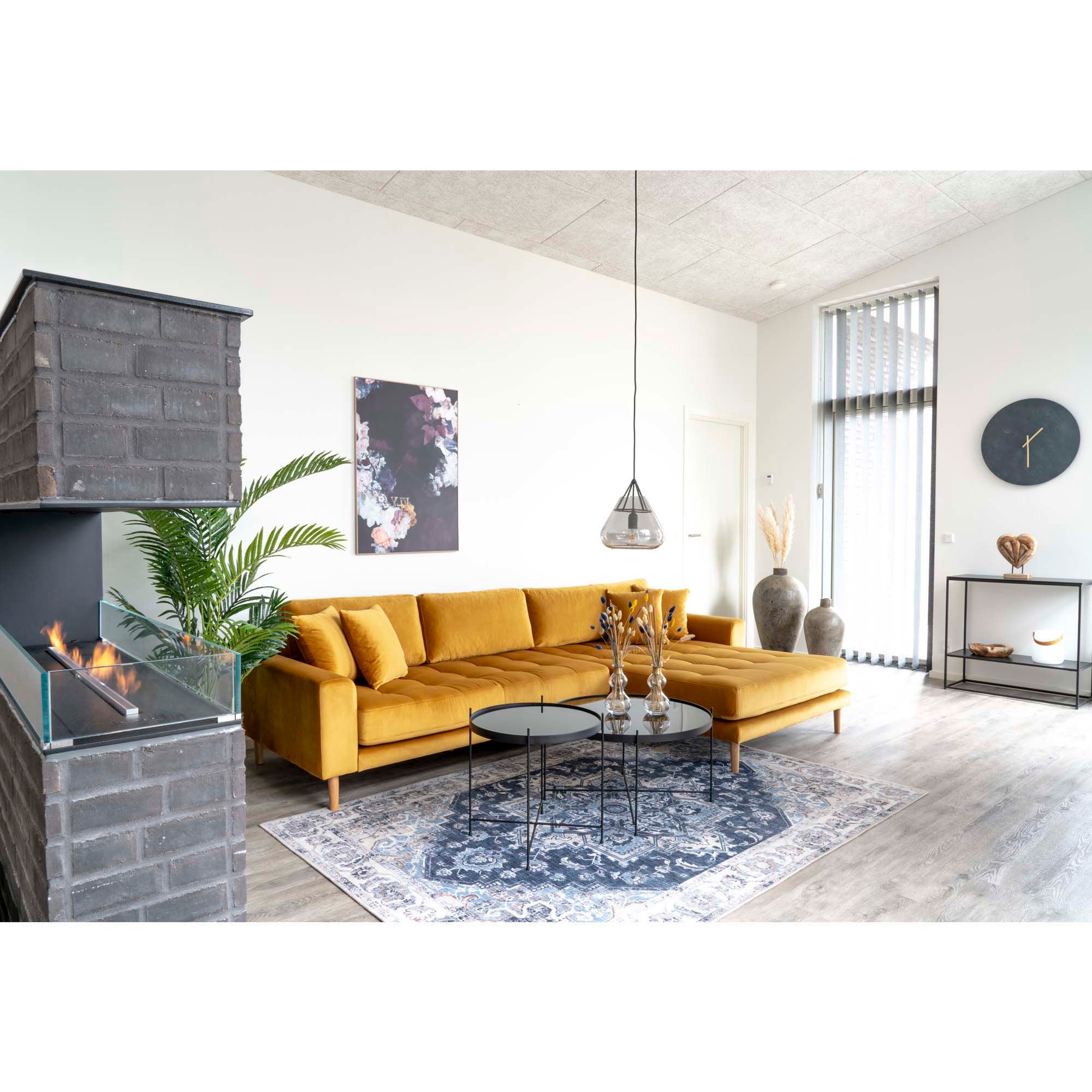 Lido Loungesoffa, höger, senapsgul sammet