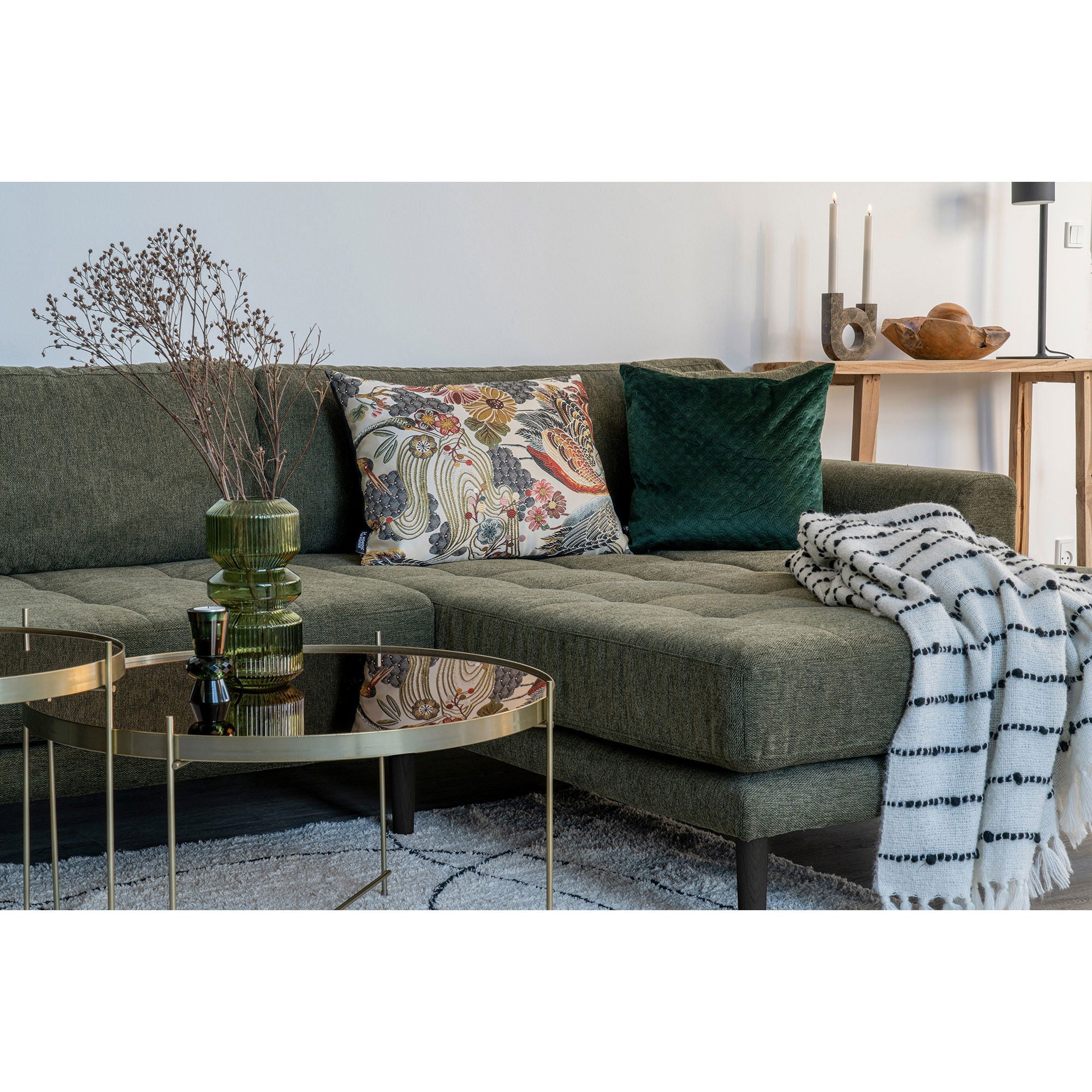 LIDO Loungesoffa, Höger, Olivgrön