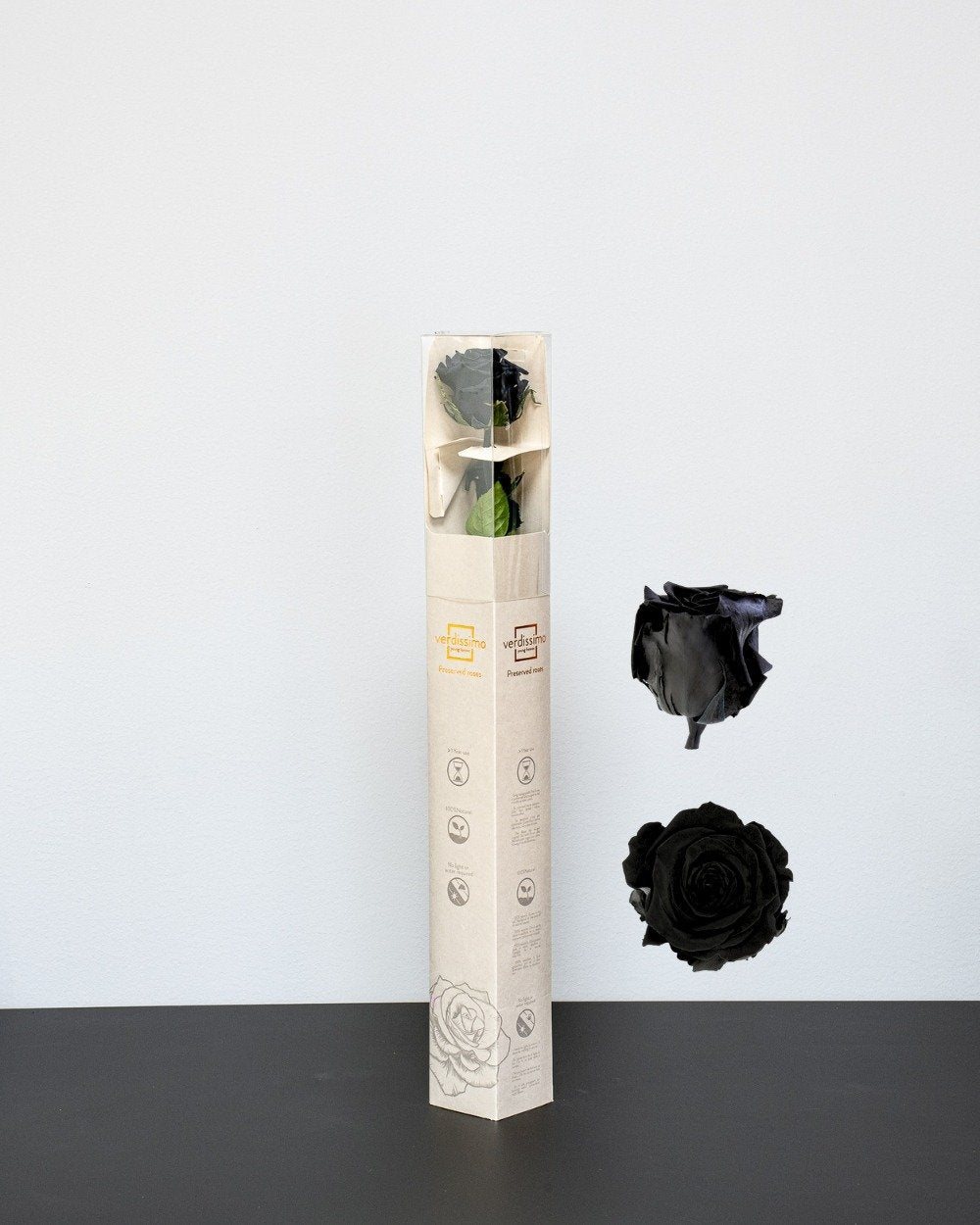 Giftbox – Singel Evighetsros 60 Cm, Flora Grossist, konserverade-blommor