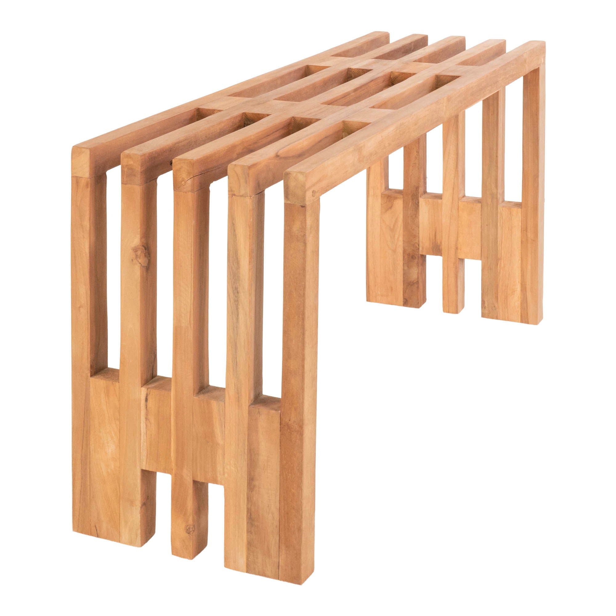 Benidorm-bänk, teak, natur