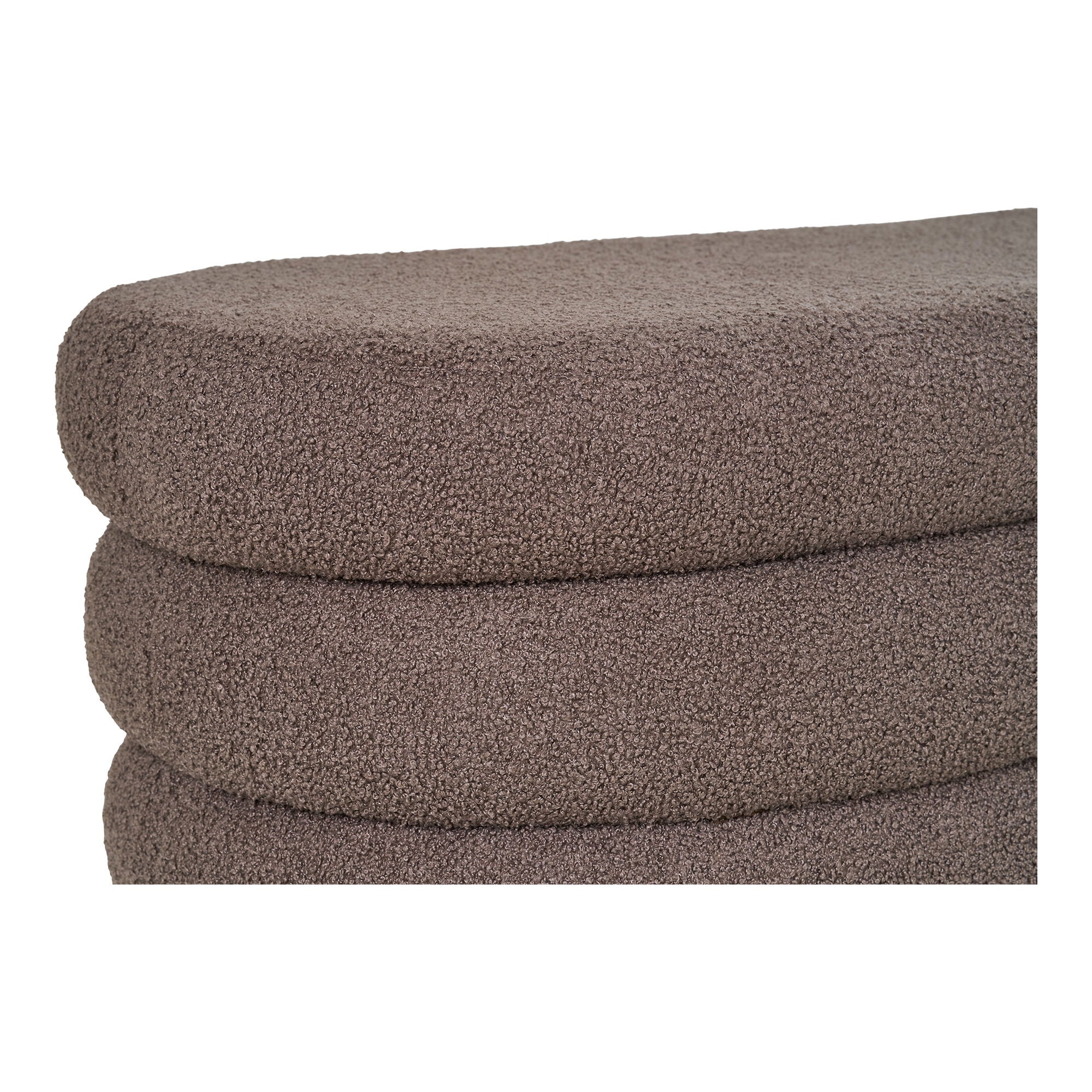 DARTFORD Bänk med förvaring, brun bouclé