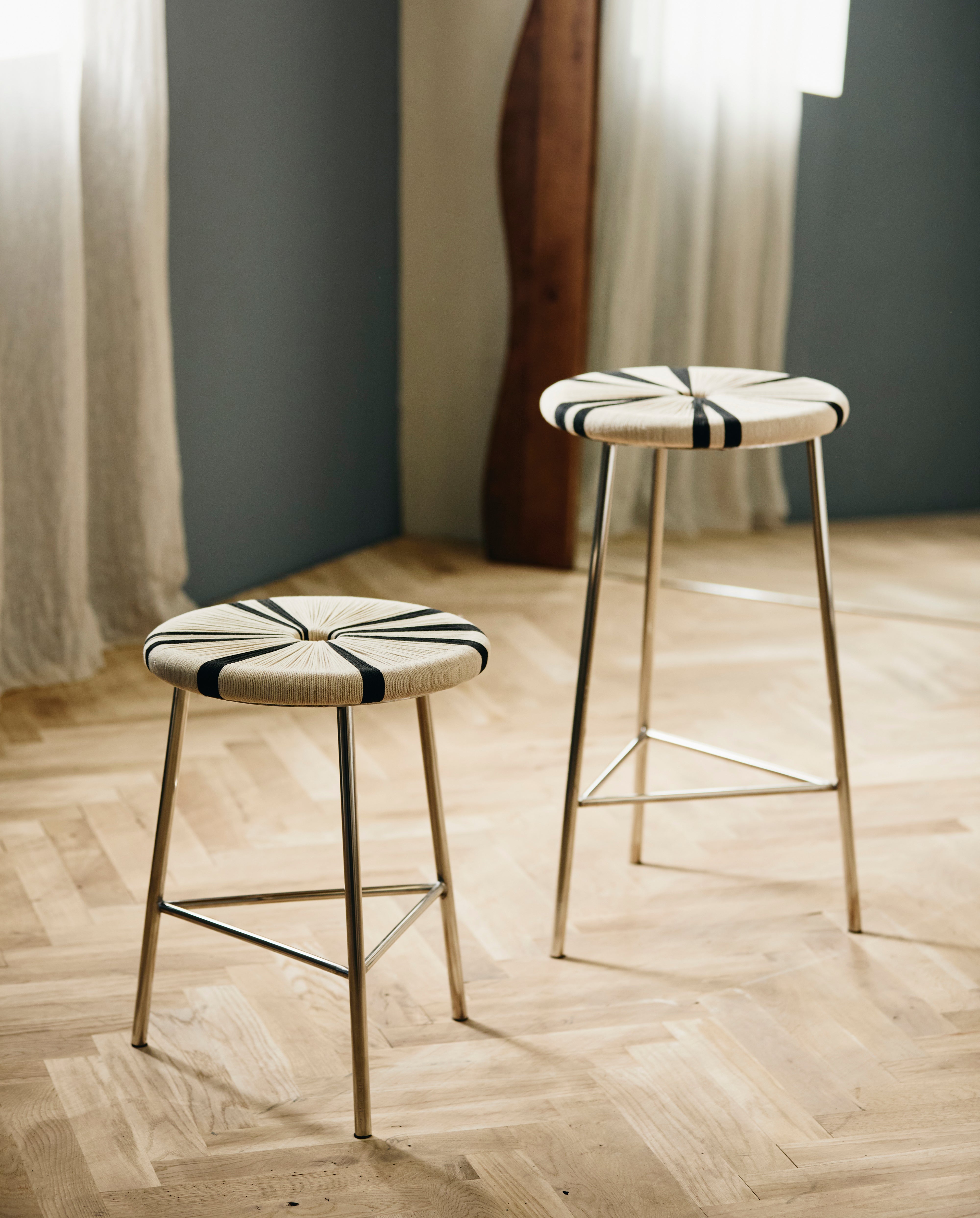 Morice Stool, Low - Black/ivory, Nordal, bänkar & pallar