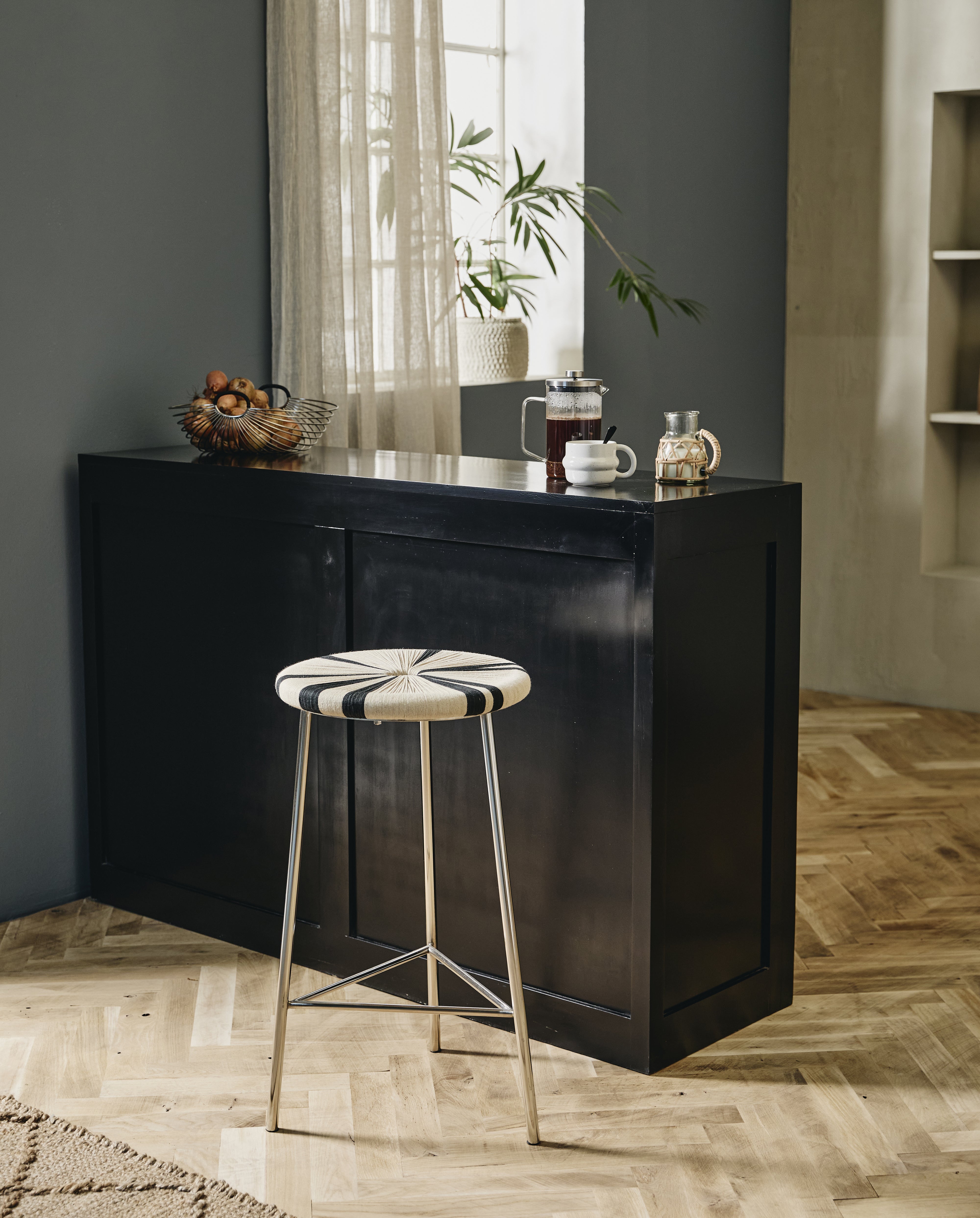Morice Stool, High - Black/ivory, Nordal, bänkar & pallar