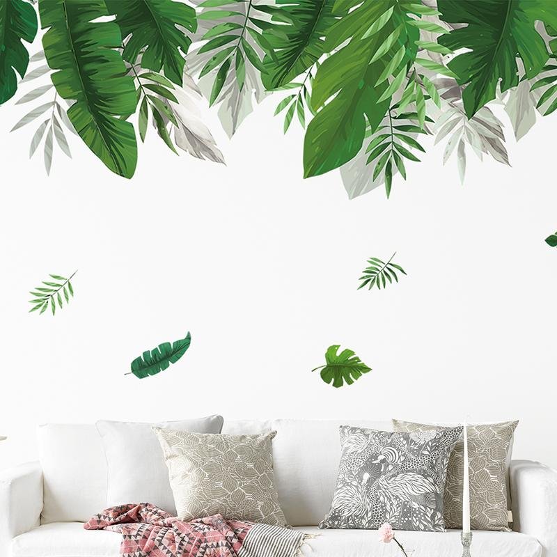 Tony Plate Green Plant Wallpaper For Living Room Interior Home Stickers, Flora Grossist, Barnrum