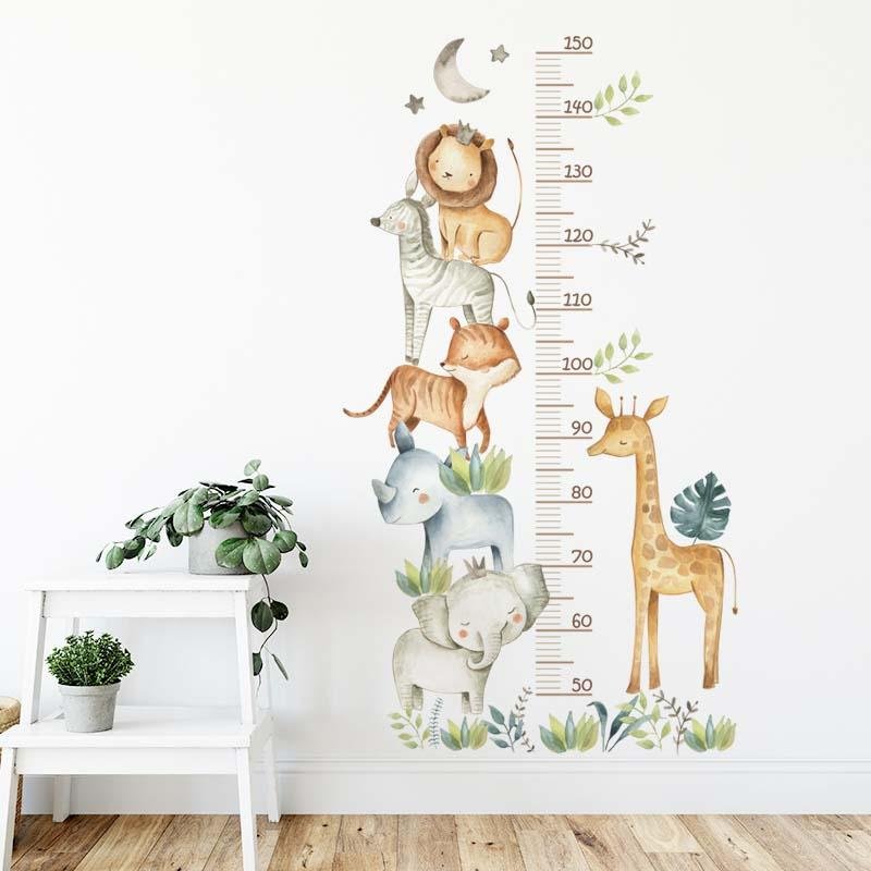 Jungle Height Chart Wall Stickers, Flora Grossist, Barnrum