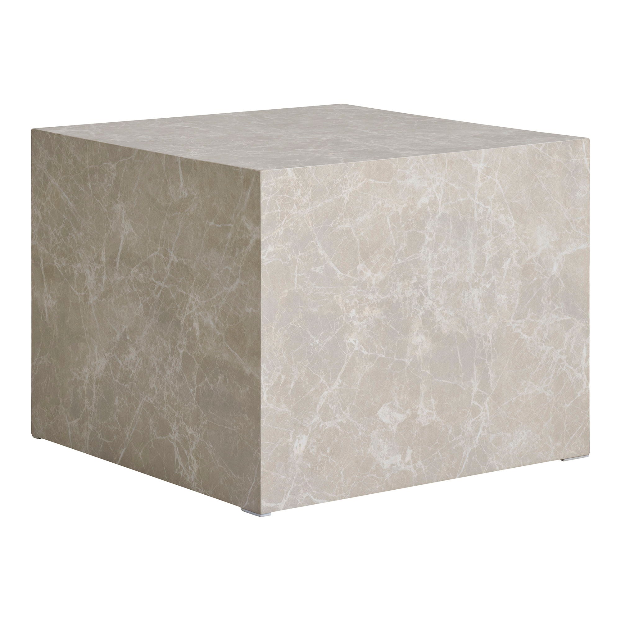 PRAGUE soffbord, beige marmorutseende